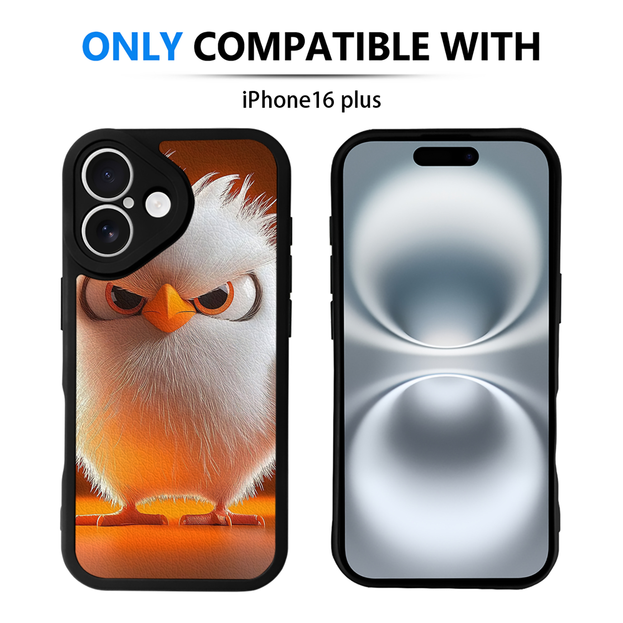 （画像用） Angry Birds アングリーバード 【iPhone 16シリーズ対応】シリコンスマホケース（レザー調） 材質：シリコン